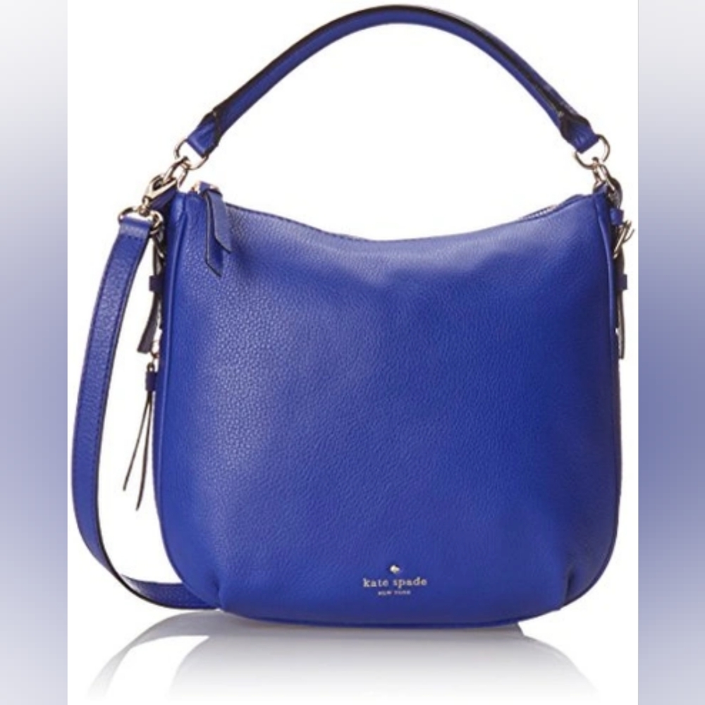 Kate Spade Royal Blue Pebbled Leather Shoulder Bag